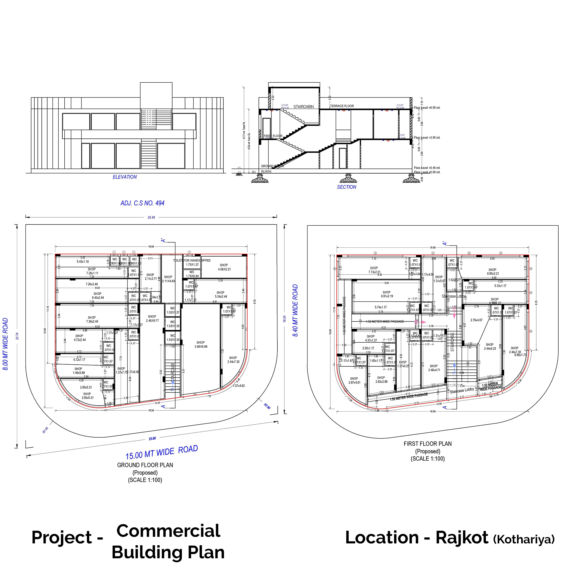Commercial Building Plan - Rajkot